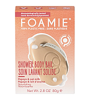 Foamie Oat to Be Smooth - Очищающее средство для тела без мыла с папайей и овсяным молочком 80 г